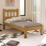 Imagem de Cama Solteiro Perola de Madeira Maciça Cor Imbuia - Beleza e Força em Um Só Produto