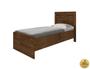 Imagem de Cama solteiro reforçada com baú interno larissa mdf/mdp malbec