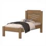 Imagem de Cama Solteiro Sofia 88 Castanho Wood/branco Cambel