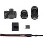 Câmera canon eos r100 com lente 18-45mm + 55-210mm mirrorless Imagem de Câmera canon eos r100 com lente 18-45mm + 55-210mm mirrorless