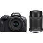 Câmera canon eos r100 com lente 18-45mm + 55-210mm mirrorless Imagem de Câmera canon eos r100 com lente 18-45mm + 55-210mm mirrorless
