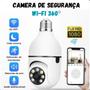 Imagem de Câmera de segurança 360º com monitoramento contínuo de dia e noite.