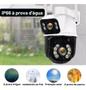 Imagem de Câmera De Segurança Interna Externa Wifi Sensor de Movimento Ip Dupla Lente 360 Noturna Externa Prova Dágua App Icsse