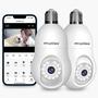 Imagem de Câmera de Segurança LaView 4MP Bulb 2,4GHz - 360° 2K com Alexa (2 Pack)