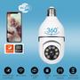 Imagem de Câmera de Segurança Smart Wifi Lampada Led Monitoramento Visão Noturna Remoto Giro 360º