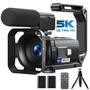 Imagem de Câmera de Vídeo Camcorder 5K 56MP WiFi com Visão Noturna