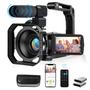 Imagem de Câmera de vídeo lovpo 4K 48MP Ultra HD WiFi Vlogging com acessório