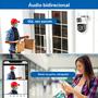 Imagem de Câmera De Vigilância WiFi 4K 8MP Lente Dupla Zoom 4X AI Human Detect Câmera IP PTZ Externa