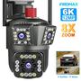 Imagem de Câmera De Vigilância WiFi 6K 12MP Zoom 8X 3 Lentes Rastreamento Automático 8MP IP Smart Home CCTV