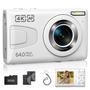 Imagem de Câmera digital CAMWORLD 64MP 4K com cartão de 32GB, zoom 18X, 2 baterias