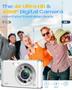 Imagem de Câmera digital HICSHON UHD 4K 48MP 16X Zoom com cartão de 32GB branco