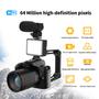 Imagem de Câmera Digital HURRISE 64MP 4K com Zoom 16x e Bateria de 4800mAh