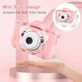 Imagem de Camera Digital Infantil Rosa Mini Efeitos Fotos Voz Recarregável Com Capa Anti-queda Proteção Jogos