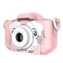 Imagem de Camera Digital Rosa Infantil Mini Efeitos Fotos Voz Recarregável Com Capa Proteção Cachorro Jogos