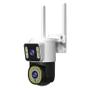 Imagem de Camera Externa Ip a Prova D'água Wifi Dupla 2 Em 1 com Visao Noturna C/ Infravermelho monitor-G1