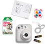 Imagem de Câmera Instax Mini 12 Branca com Lentes Color Instax Mini 4 cores (brinde)