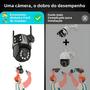 Imagem de Câmera IP de Segurança 4K 8MP com Wi-Fi, PTZ, Lente Dupla, Tela Dupla e AI Auto Tracking