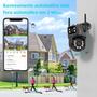 Imagem de Câmera IP de Segurança 4K 8MP com Wi-Fi, PTZ, Lente Dupla, Tela Dupla e AI Auto Tracking