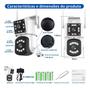Imagem de Câmera IP Externa WiFi Dupla 2 em 1 com Visão Noturna Yoosee em Branco/Preto