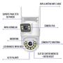 Imagem de Camera Ip Externa Wifi Dupla 2 Em 1 Visao Noturna Yoosee Completa