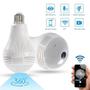 Imagem de Camera Ip Wifi Infravermelho Lampada Led 360º Panorâmica