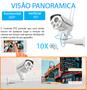 Imagem de Câmera Ip Wifi Segurança Full Hd Alta Resolução 1920p Wireless P2p Visão Noturna 2 Antenas Onvif Captação Áudio Zoom 10x