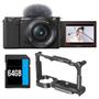 Imagem de Câmera Mirrorless Sony Zv-e10 4k Lente 16-50mm Kit Cage Smallrig + 64gb