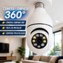 Imagem de Camera Segurança Panoramica Lampada E27 Wifi Espia Com Rastreio de Movimento