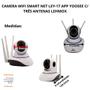 Imagem de Camera seguranca wifi smart yoosee hd 720p visao 360 noturna 3 antenas ley-17 anatel