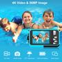 Imagem de Câmera Subaquática Yifecial 56MP 4K - À Prova D'Água 11FT - com Cartão 32GB