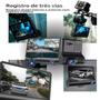 Imagem de Câmera Veicular Automotiva Carro 3 Cameras Interna Externa