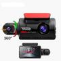 Imagem de Camera Veicular Interna e Frontal + 32GB C/ Display Filmadora Automotiva Dashcam D26 Full HD Carro Segurança TAXI