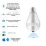 Imagem de Câmera Wifi Lâmpada Led 360 - Vigilância Noturna com Sensor de Infravermelho Integrado