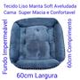 Imagem de Caminha Cama Cachorro Gato Tam. M Com Zíper 60cm x 60cm Pet Dog Cinza