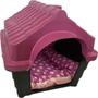 Imagem de Caminha Colchonete Cama Almofada + Casa Pet Gato N4 Rosa