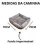 Imagem de Caminha Pet Cachorro Gato Casinha Com Fundo impermeável Tamanho GG 70cm x 70cm Avelã