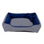 Imagem de Caminha Pet Dog Para Cachorro Ou Gato Grande 70x55cm Chevron Marinho