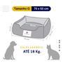 Imagem de Caminha Pet Dog Para Cachorro Ou Gato Grande 70x55cm Coroa Azul