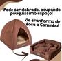 Imagem de Caminha Pet Toca Iglu 2 Em 1 Casinha Coelho Cães Gatos Cor Marrom