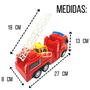Imagem de Caminhão Bombeiro brinquedo com escada realista presente menino resgate carrinho