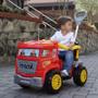 Imagem de Caminhão Bombeiro Pedal Truck Carrinho Passeio Infantil 2 em 1 Maral
