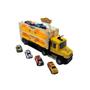 Imagem de Caminhao Catapulta com Lancador Toyking Amarelo com Branco com Luz Som Mini Carrinhos e Acessorios