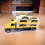 Imagem de Caminhao Catapulta com Lancador Toyking Amarelo com Branco com Luz Som Mini Carrinhos e Acessorios