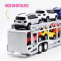 Imagem de Caminhão Cegonha Jeep Iveco S-Way Miniatura Infantil Criança Coleção Carrinhos Brinquedo Resistente