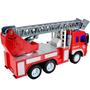 Imagem de Caminhão de Bombeiros Com luz e Som Escada Sobe Gira 1:16 Brinquedo Infantil Shiny Toys 000435