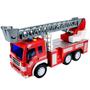 Imagem de Caminhão de Bombeiros Com luz e Som Escada Sobe Gira 1:16 Brinquedo Infantil Shiny Toys 000435