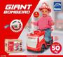 Imagem de Caminhão De Brinquedo Bombeiro Infantil - Giant - Roma Brinquedos