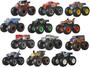 Imagem de Caminhão de brinquedo Hot Wheels Monster Trucks, pacote com 12 caminhões 1:64 fundidos sob pressão