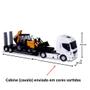 Imagem de Caminhão de Brinquedo Prancha Iveco 50cm + Trator Retroescavadeira