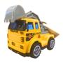Imagem de Caminhão De Construção Amarelo Com Fricção E Escavadeira 000982 - Shiny Toys